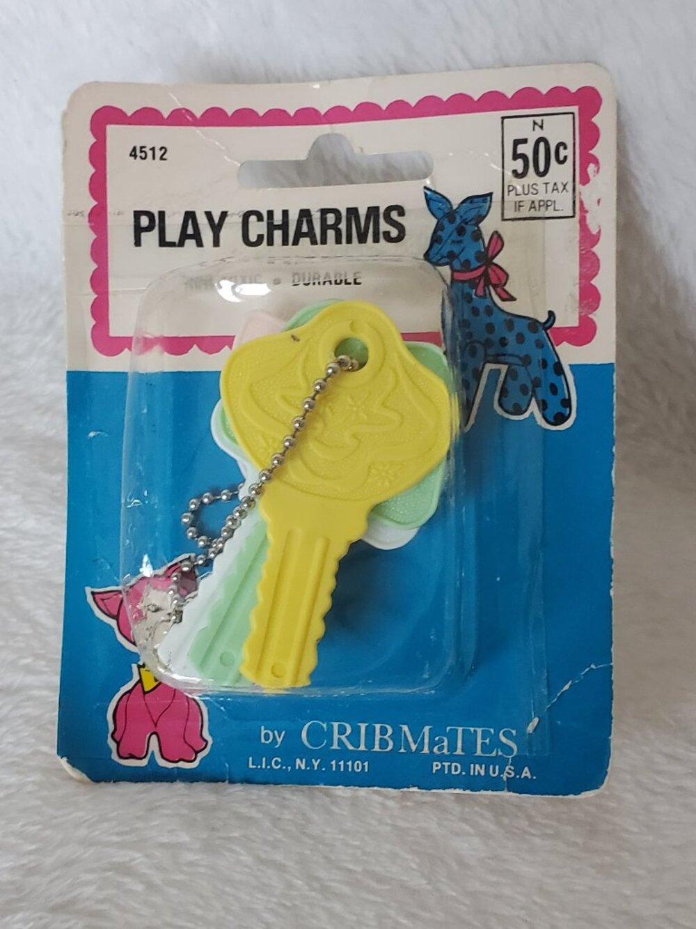 Vintage Cribmates Play Charms -(NOS) New old stock original Seal in Package RARE
